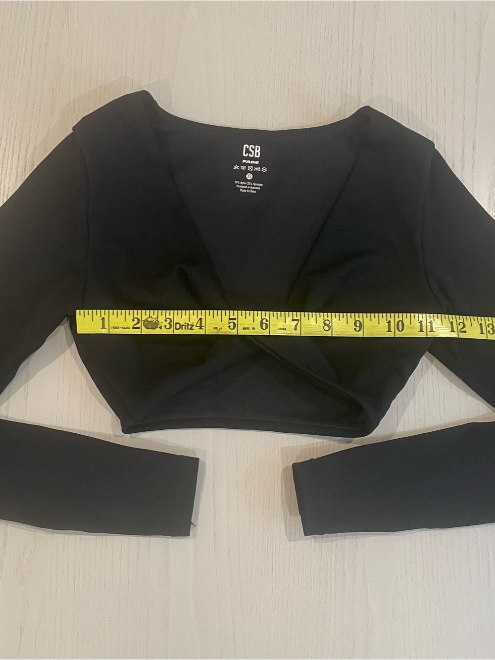 CSB Crop Shop Boutique Fade Sierra Long Sleeve Crop (Black) - XS - Picture 5 of 8